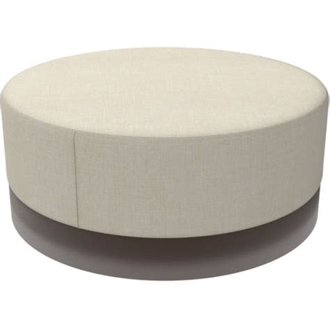 LEE Large Round Cocktail Ottoman 